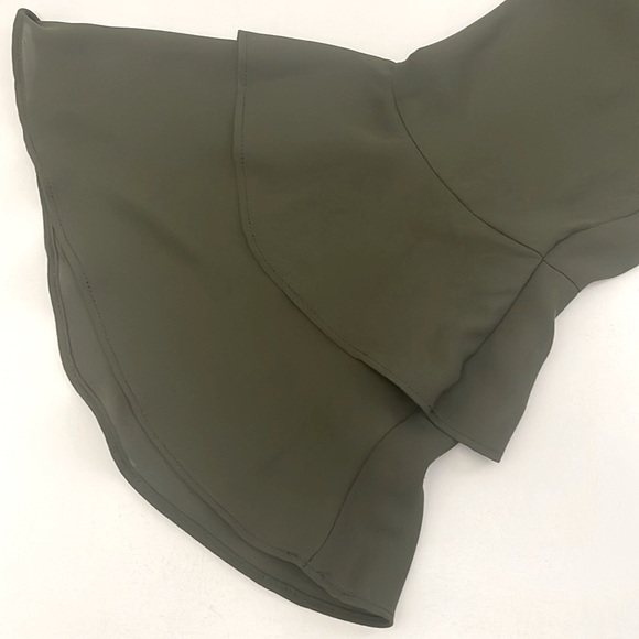 a.n.a. Olive Green Ruffle Hem Blouse - Picture 6 of 6